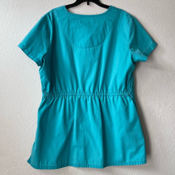 Koi Scrub Top lot (2) royal blue and teal sz. L - Picture 2 of 7